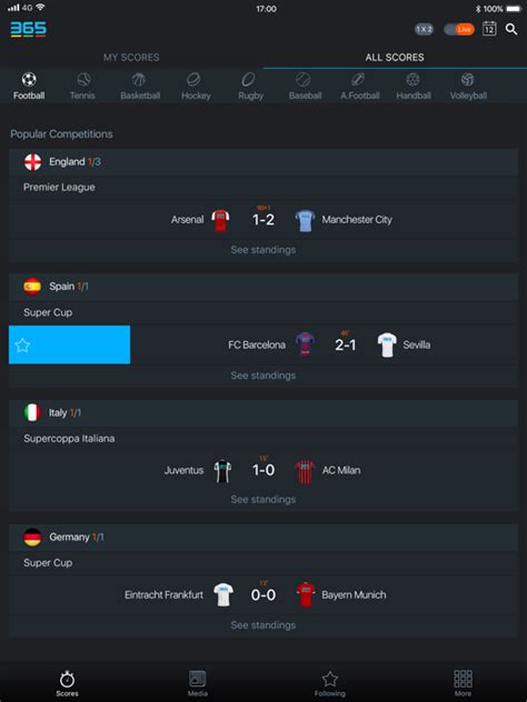 365Scores: Live Scores & News 17+ .